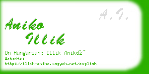 aniko illik business card